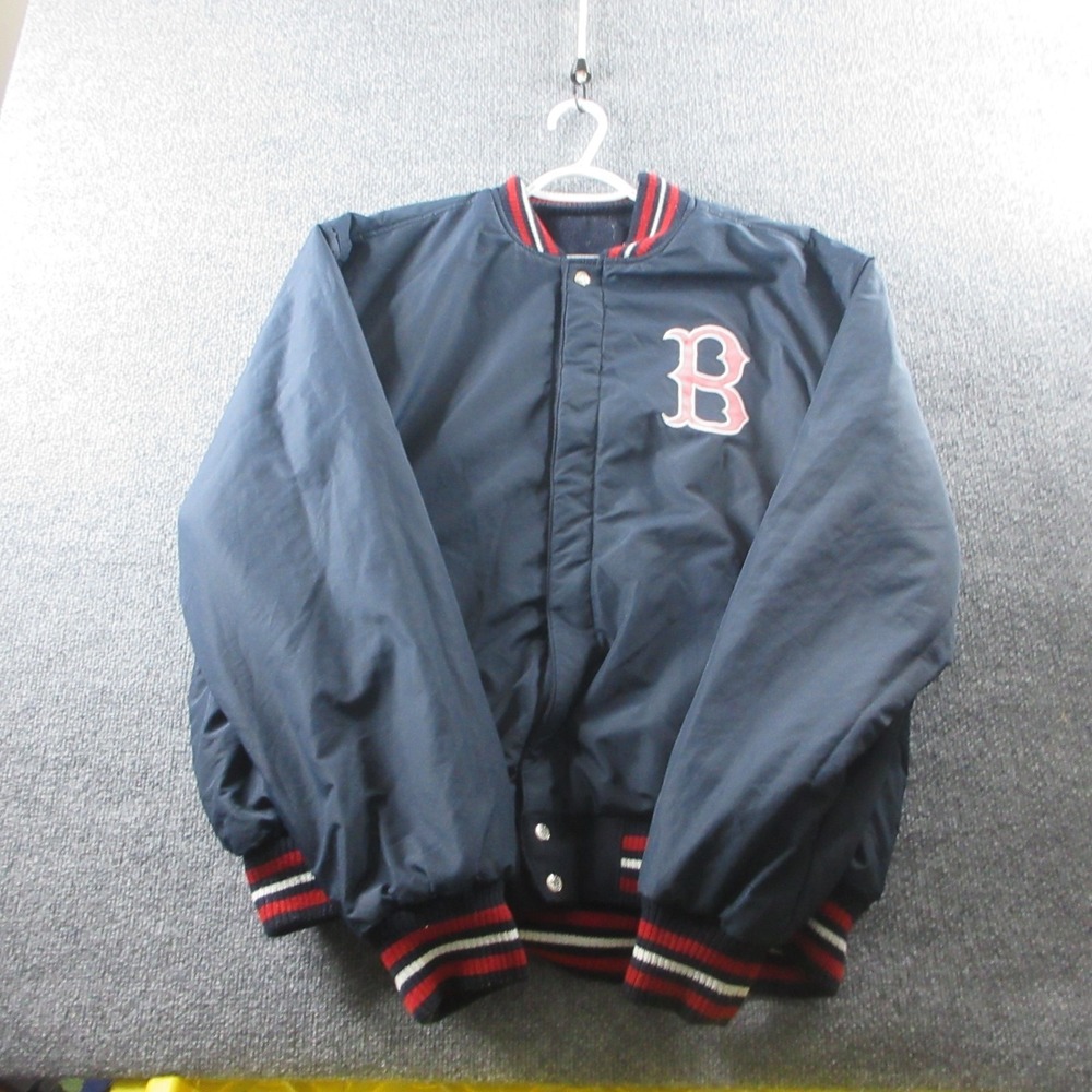 VINTAGE Boston Red Sox Jacket Mens Large Wool Reversible JH Design Bomber Coat